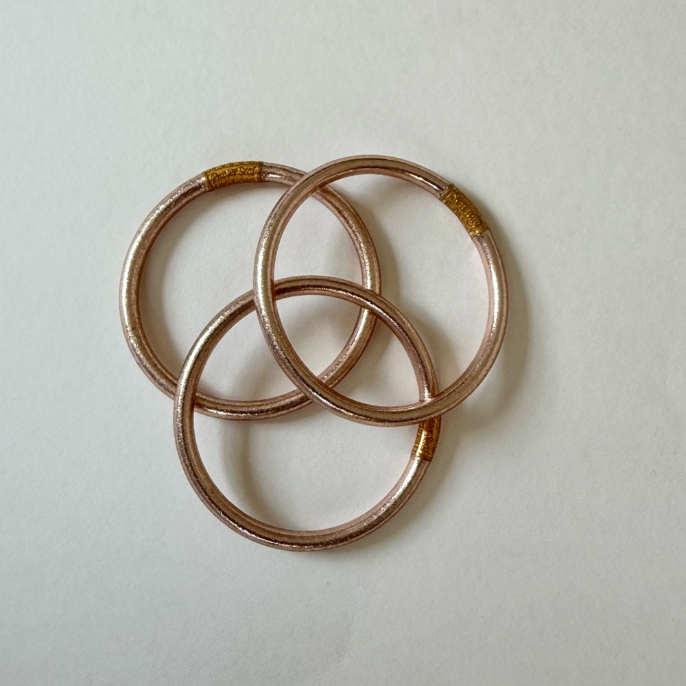 Budha Girl Champagne All Weather Bangles (Set of 3)